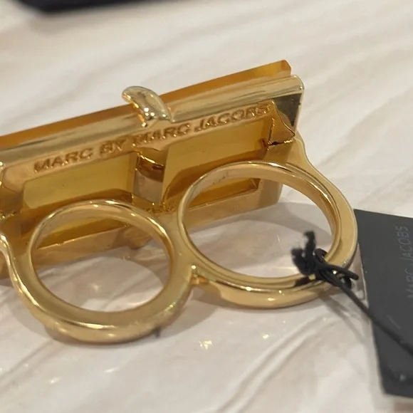Marc Jacobs Ring Double Finger Gemstone Ring NWT - Picture 9 of 9